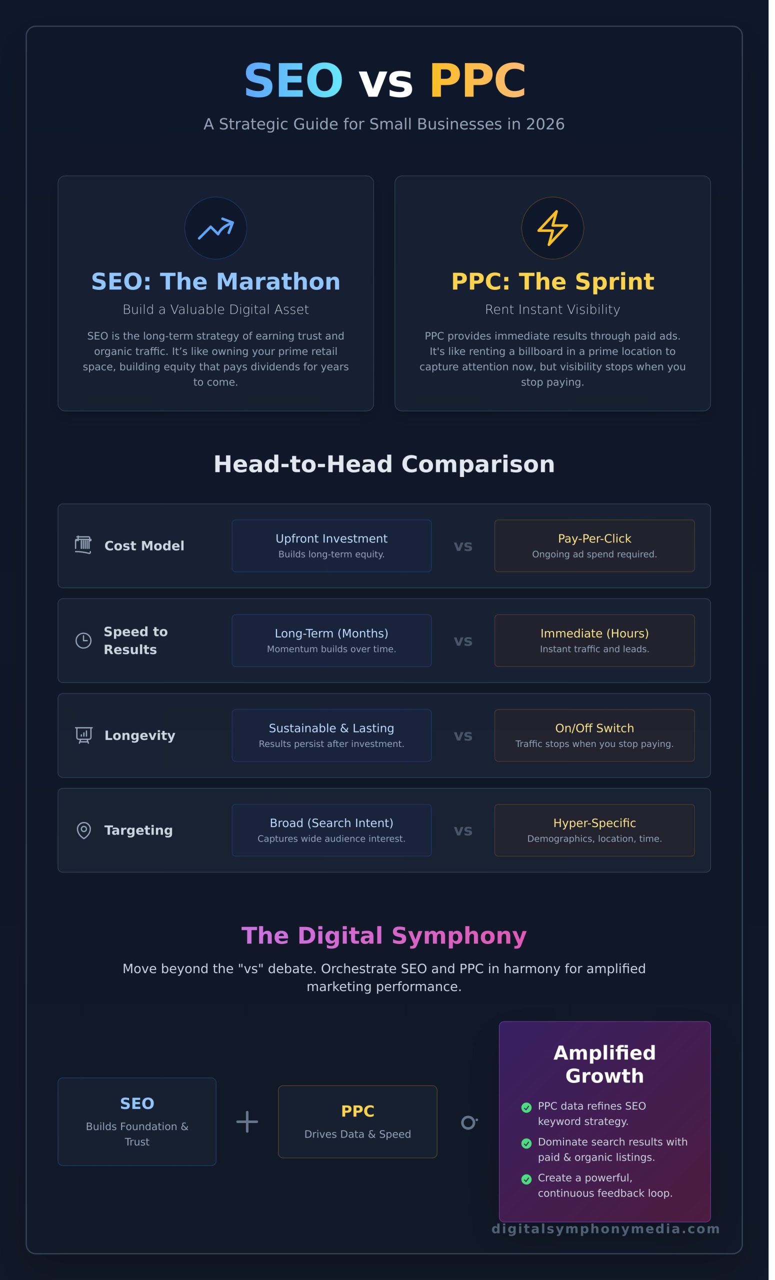 SEO vs PPC for Small Business in 2026: The Definitive Guide